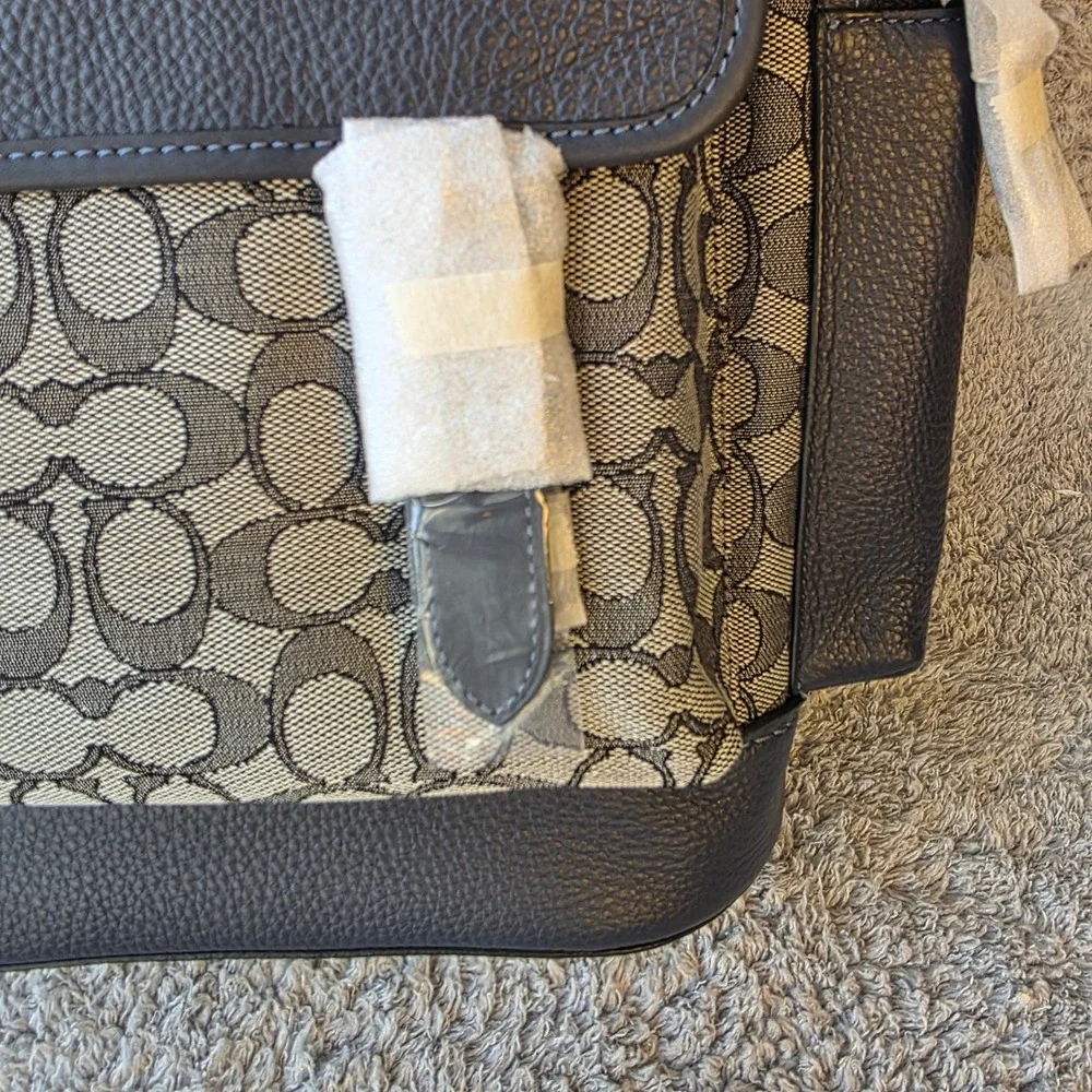 Coach Sprint‎ Backpack Signature Jacquard QB Navy Midnight CE523 NEW WITH TAGS